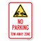 Signmission Tow Away Zone with Graphic Heavy-Gauge Aluminum Sign, 12" x 18", A-1218-22799 A-1218-22799 - alternate 1